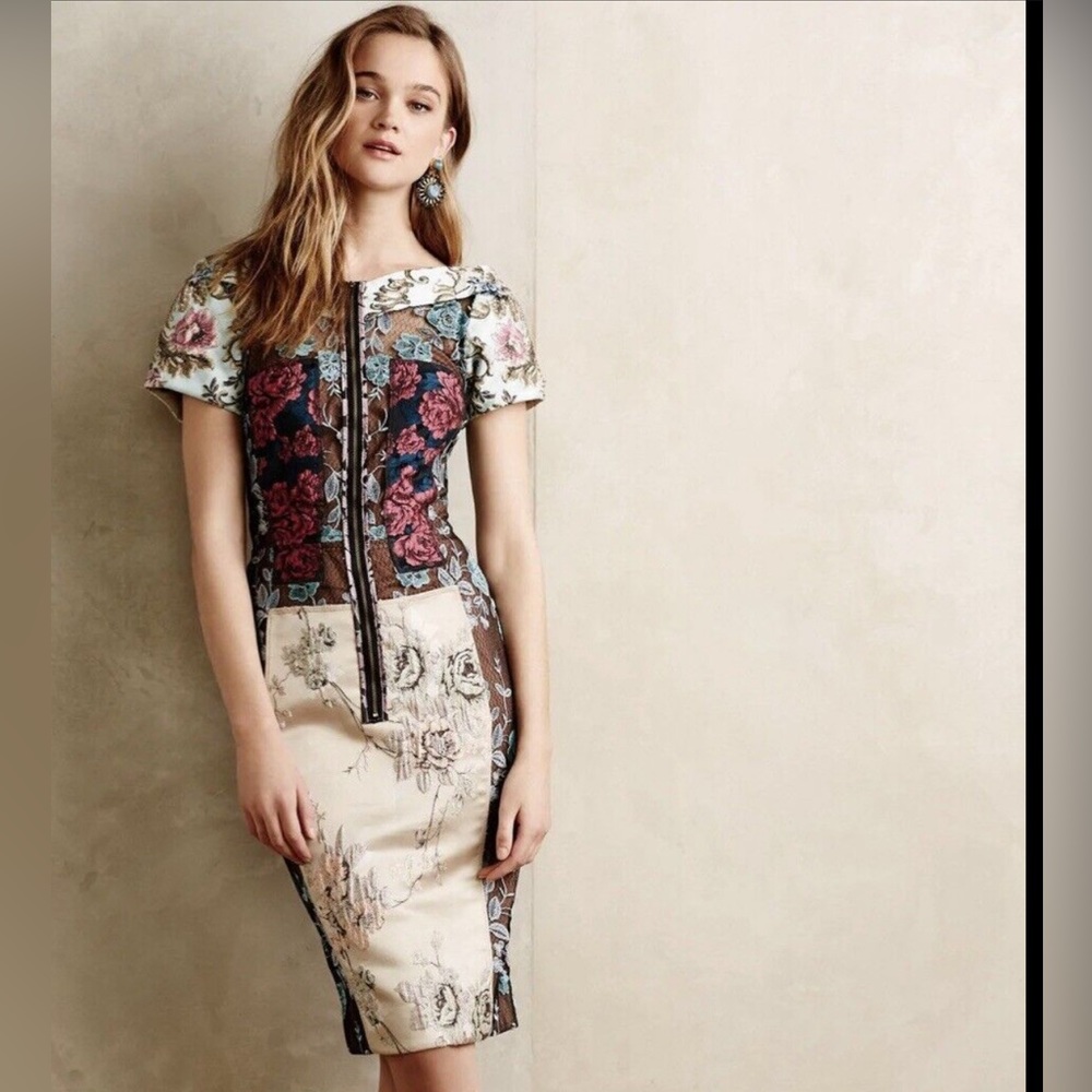 Beguile Byron Lars Brocade Jaquared Cocktail Dress